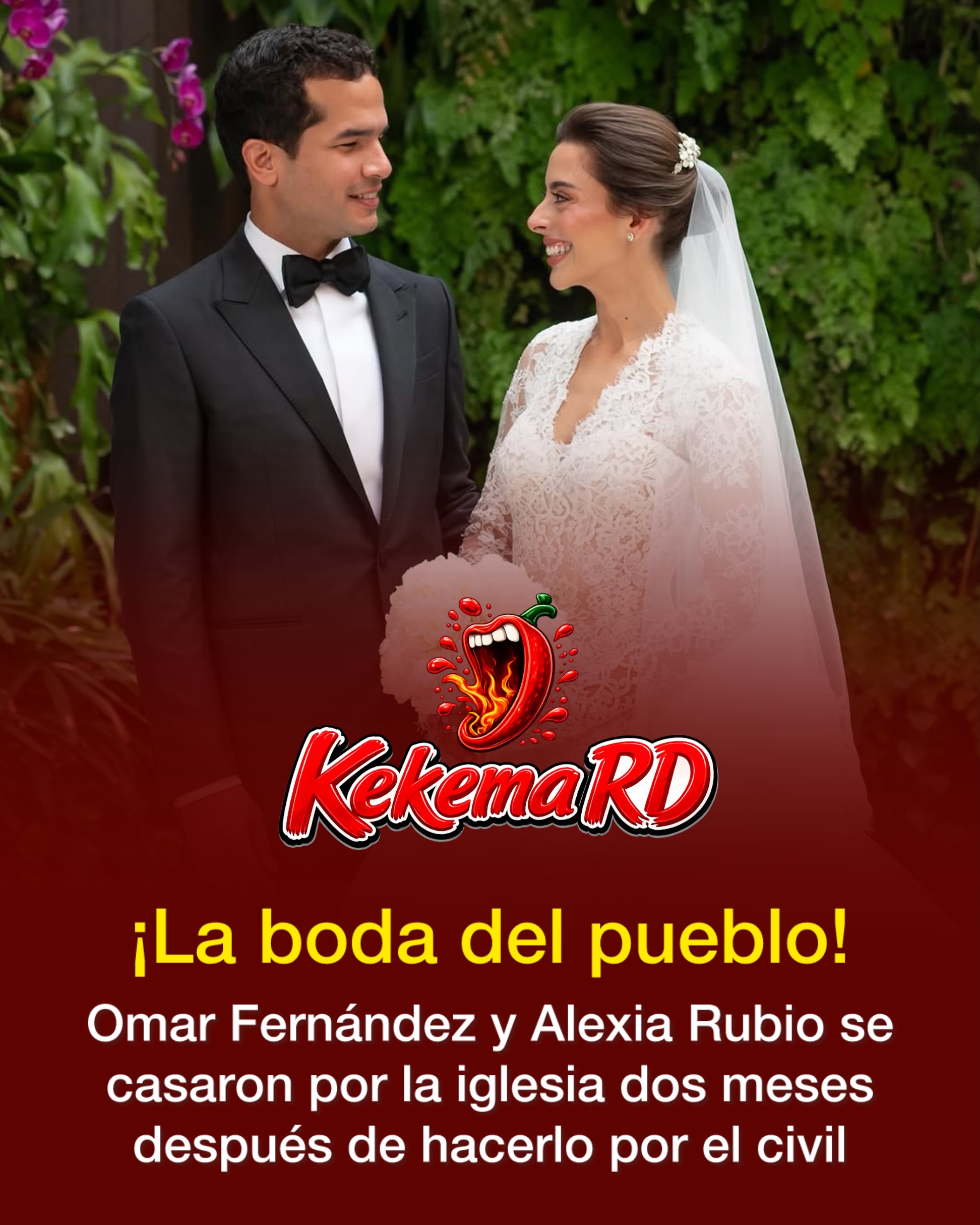 Omar Fernández у Alexia Rubio se unieron por la iglesia tras v...